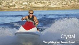  Presentation with jet - Slide deck enhanced with delicious grilled chicken legs background and a tawny brown colored foreground