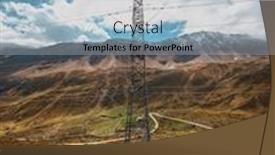  Presentation with alpine - Amazing slide set having high voltage - pylon in the alpine landscape backdrop and a light gray colored foreground
