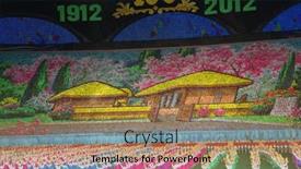  Presentation with north korea - Cool new presentation theme with pyongyang-august-8-2012 backdrop and a coral colored foreground