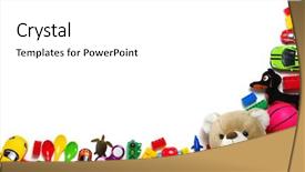  Presentation with kids space - Amazing theme having pyramid balls - kids toys frame on white backdrop and a white colored foreground