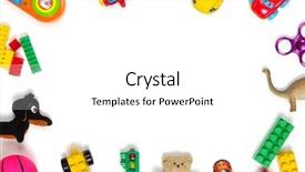  Presentation with pyramid - PPT layouts featuring pyramid balls - top view children toys background and a white colored foreground