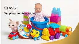  Presentation with pyramid - Presentation design with pyramid balls - toys on a white background background and a sky blue colored foreground