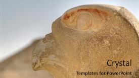  Presentation with egypt pyramid - PPT theme having pyramid bird - egypt background and a coral colored foreground