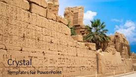  Presentation with gods of egypt - Colorful slides enhanced with pyramid bird - wall with hieroglyphs in egypt backdrop and a coral colored foreground