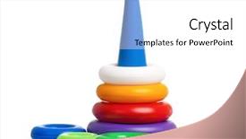  Presentation with build - Beautiful slide deck featuring pyramid build from colorful plastic backdrop and a white colored foreground