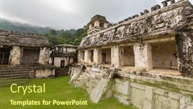  Presentation with maya - Audience pleasing PPT theme consisting of pyramid-building-at-the-maya backdrop and a tawny brown colored foreground