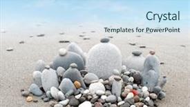  Presentation with calm abstract - Slide deck with pyramid energy - peaceful and calm background background and a sky blue colored foreground