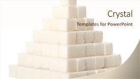  Presentation with sugar cubes - Slide set having pyramid from sugar cubes background and a cream colored foreground