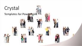  Presentation with work together growth teamwork - Presentation having pyramid hierarchy - clerks compilation standing together background and a white colored foreground