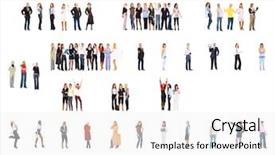  Presentation with team building on white - Cool new slides with pyramid hierarchy - team over white corporate teamwork backdrop and a white colored foreground