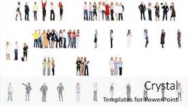  Presentation with company achievement - Audience pleasing slide set consisting of pyramid hierarchy - united company achievement idea backdrop and a white colored foreground