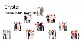  Presentation with united - Slide deck featuring pyramid hierarchy - united company many colleagues background and a white colored foreground