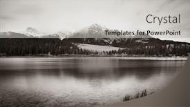  Presentation with pyramid - Cool new theme with pyramid-lake-in-jasper-national backdrop and a light gray colored foreground