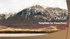 Presentation with pyramid - PPT theme enhanced with pyramid-lake-in-jasper-national background and a violet colored foreground