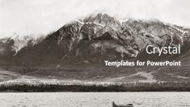  Presentation with pyramid - Audience pleasing theme consisting of pyramid-lake-in-jasper-national backdrop and a dark gray colored foreground
