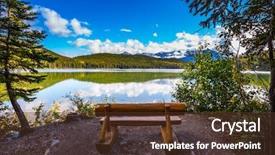  Presentation with lake - Amazing PPT layouts having pyramid lake jasper national park backdrop and a  colored foreground