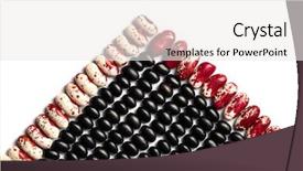  Presentation with beans legumes - Slide deck featuring pyramid of beans multicolored legumes background and a white colored foreground