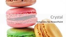  Presentation with pyramid - Theme featuring pyramid-of-colorful-french-macarons background and a white colored foreground