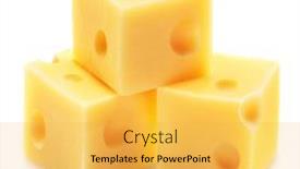  Presentation with white cheese - PPT layouts enhanced with pyramid-of-emmental-cheese-cubes background and a yellow colored foreground
