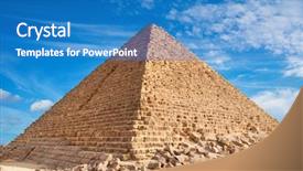  Presentation with pyramid - Slides having pyramid of khufu giza background and a teal colored foreground