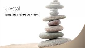  Presentation with harmony - Theme having pyramid-of-sea-pebbles-isolated background and a white colored foreground