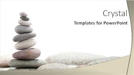  Presentation with balance life - Audience pleasing theme consisting of pyramid-of-sea-pebbles-isolated backdrop and a white colored foreground