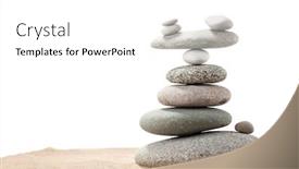  Presentation with harmony - Theme consisting of pyramid-of-sea-pebbles-isolated background and a white colored foreground