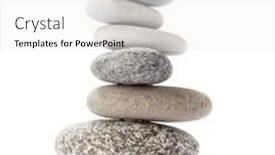  Presentation with harmony - Beautiful PPT theme featuring pyramid-of-sea-pebbles-isolated backdrop and a white colored foreground