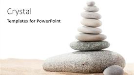  Presentation with harmony - Colorful slide set enhanced with pyramid-of-sea-pebbles-isolated backdrop and a white colored foreground