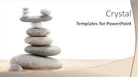  Presentation with balance life - Audience pleasing slides consisting of pyramid-of-sea-pebbles-isolated backdrop and a white colored foreground
