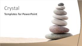  Presentation with balance life - Theme featuring pyramid-of-sea-pebbles-isolated background and a white colored foreground