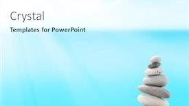  Presentation with balance life - Amazing slides having pyramid-of-sea-pebbles backdrop and a cool aqua colored foreground