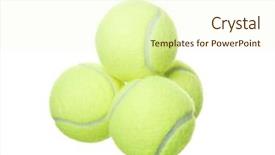 Presentation with pyramid - Slide deck featuring pyramid of tennis balls isolated background and a  colored foreground