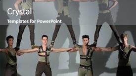  Presentation with pyramid - Presentation theme consisting of pyramid of the seven young background and a gray colored foreground