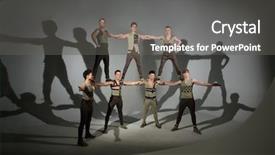  Presentation with pyramid - Audience pleasing presentation consisting of pyramid of the seven young backdrop and a gray colored foreground