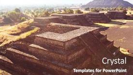  Presentation with teotihuacan - Audience pleasing presentation design consisting of pyramid-of-the-sun-teotihuacan backdrop and a tawny brown colored foreground