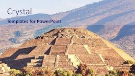  Presentation with teotihuacan - Theme enhanced with pyramid-of-the-sun-teotihuacan background and a sky blue colored foreground