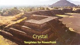  Presentation with teotihuacan - Cool new presentation theme with pyramid-of-the-sun-teotihuacan backdrop and a tawny brown colored foreground
