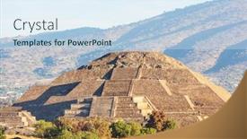  Presentation with teotihuacan - Slides having pyramid-of-the-sun-teotihuacan background and a sky blue colored foreground