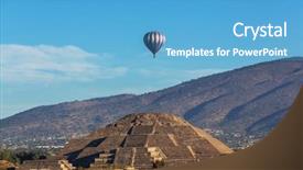  Presentation with teotihuacan - Colorful PPT layouts enhanced with pyramid of the sun teotihuacan backdrop and a teal colored foreground
