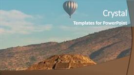  Presentation with teotihuacan - Slide set featuring pyramid of the sun teotihuacan background and a light blue colored foreground