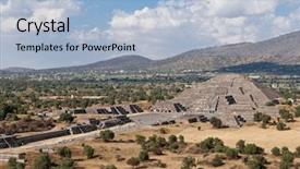  Presentation with teotihuacan - PPT theme consisting of pyramid of the sun teotihuacan background and a  colored foreground