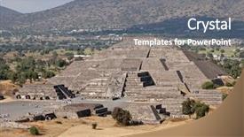 Presentation with teotihuacan - PPT theme with pyramid of the sun teotihuacan background and a gray colored foreground