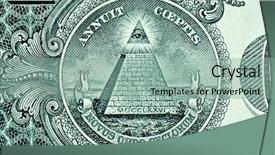  Presentation with pyramid - PPT theme enhanced with pyramid on one dollar bill background and a seafoam green colored foreground