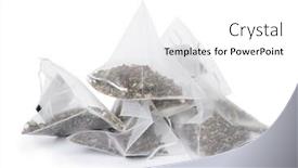  Presentation with pyramid - Audience pleasing slide set consisting of pyramid-shape-tea-bags-isolated backdrop and a white colored foreground