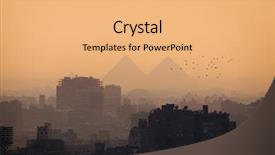  Presentation with cairo - PPT layouts featuring pyramids and some bird background and a coral colored foreground