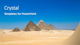  Presentation with cairo - Presentation theme featuring pyramids with a beautiful sky background and a gray colored foreground