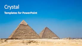  Presentation with cairo - PPT theme featuring beautiful sky of giza background and a gray colored foreground