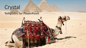  Presentation with cairo - Presentation design having giza in cairo egypt background and a lemonade colored foreground