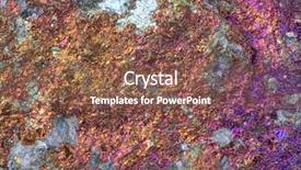  Presentation with rainbow - Amazing PPT theme having rainbow colored chalcopyrite texture macro photo backdrop and a violet colored foreground